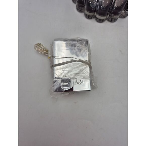 Illuminated Mercury Glass Hurricanes by Valerie 8' set of 2 Midnight - Picture 9 of 11